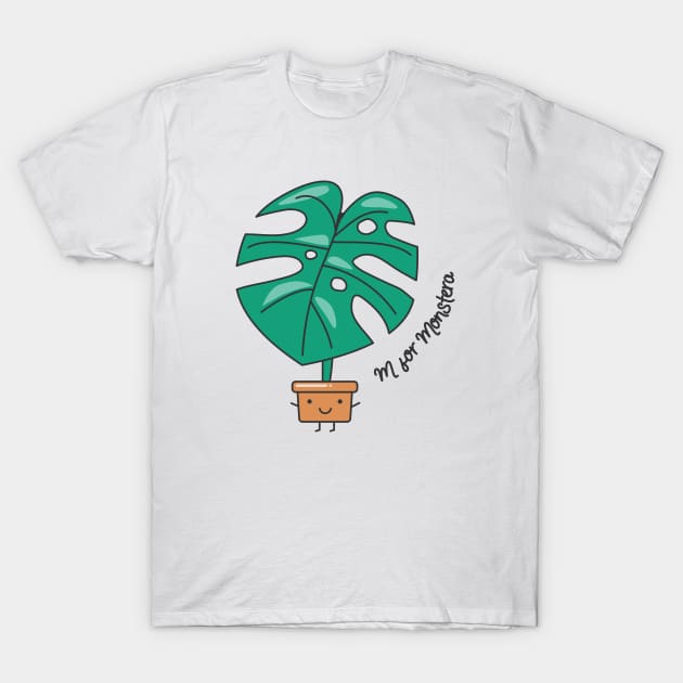 M for Monstera T-Shirt by Home by Faith